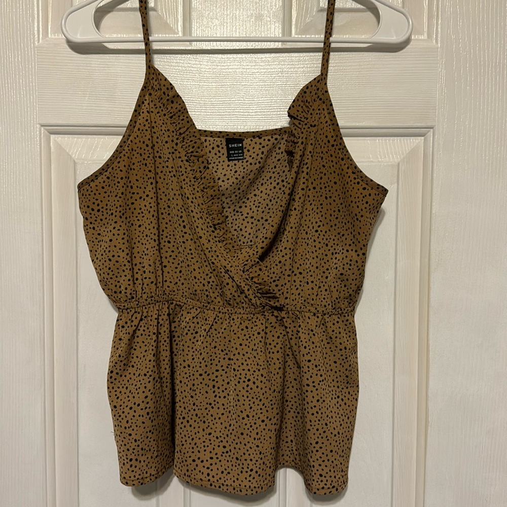 SHEIN adjustable strap tank top, size large